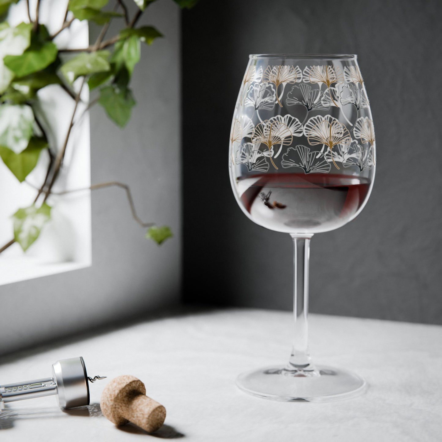 Ginkgo Wine Glass