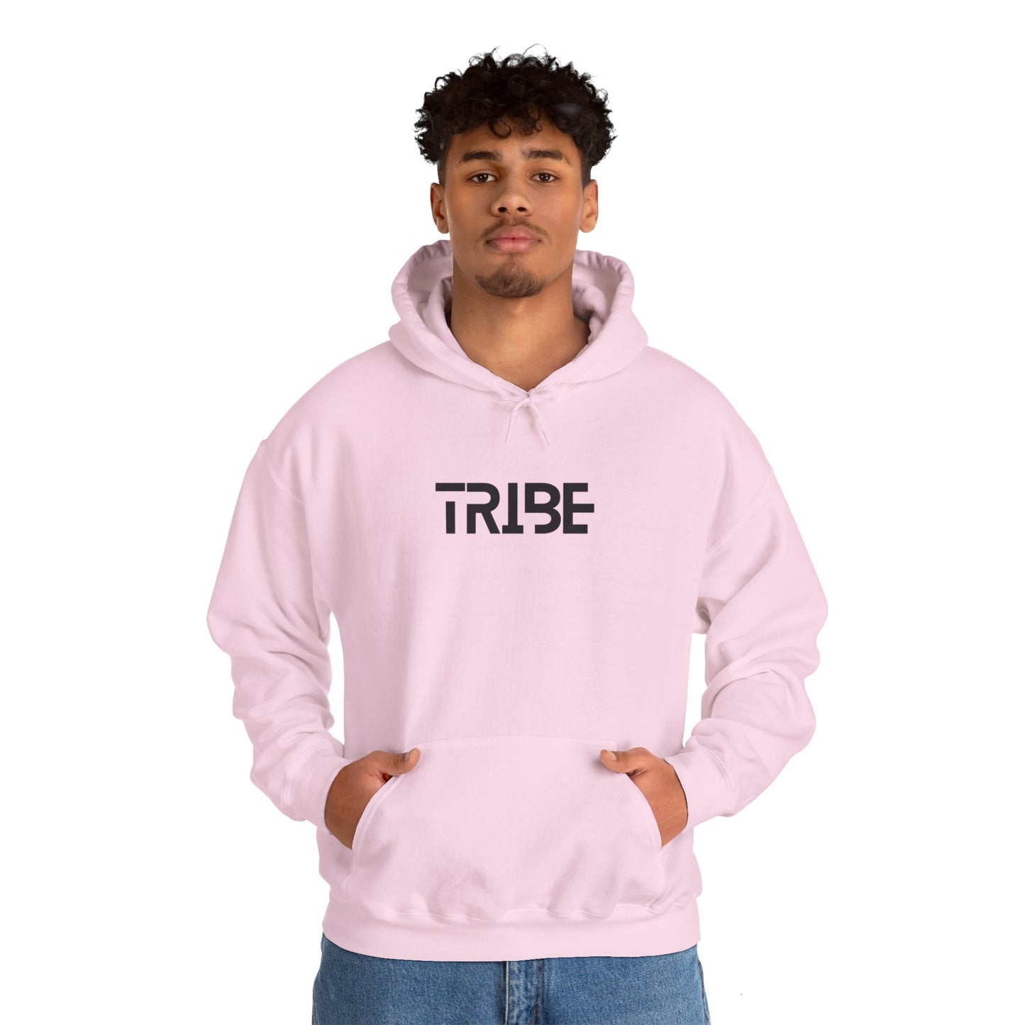Unisex Tribe™ Hooded Sweatshirt - Light Pink / S - Hoodie