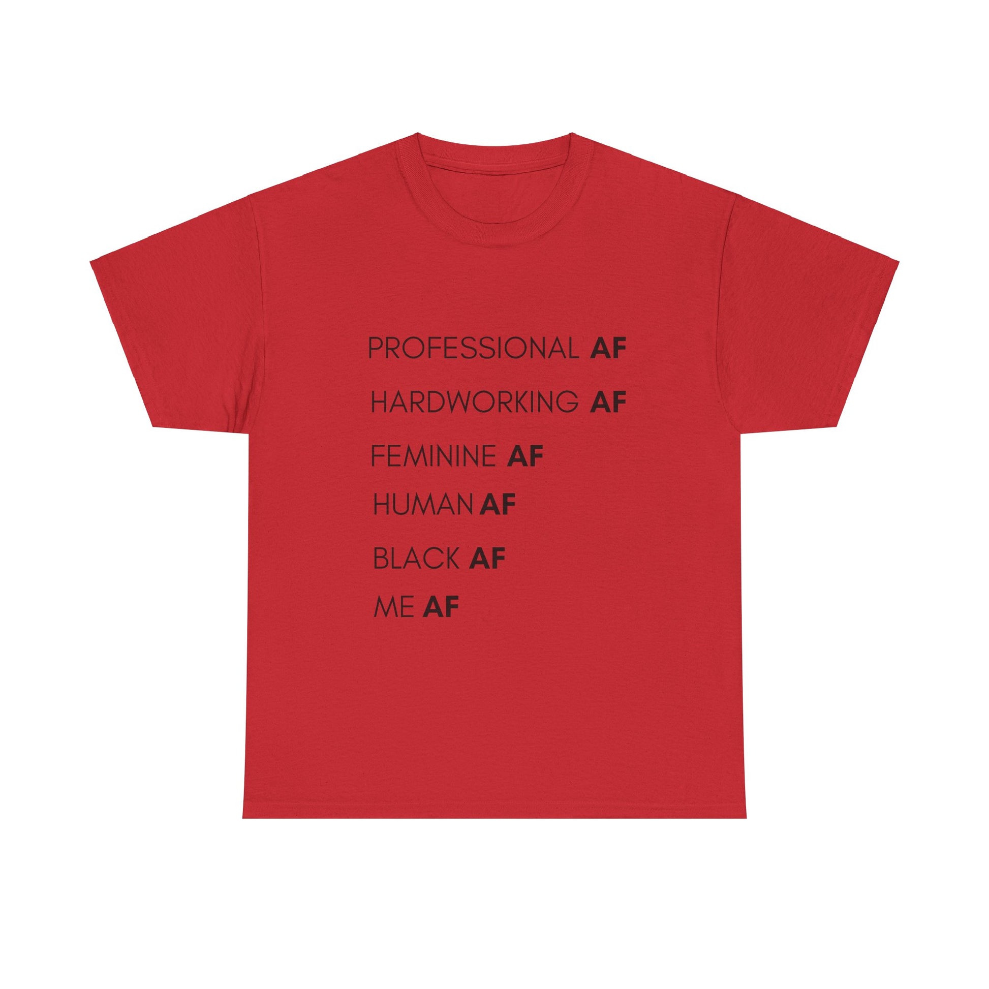 Black AF Tee - Red / S - T-Shirt