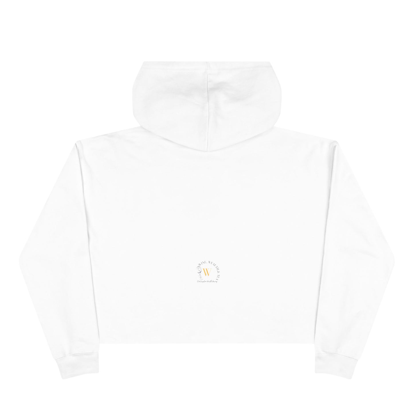 Podcast Host Crop Hoodie — Logo Graphic Pullover