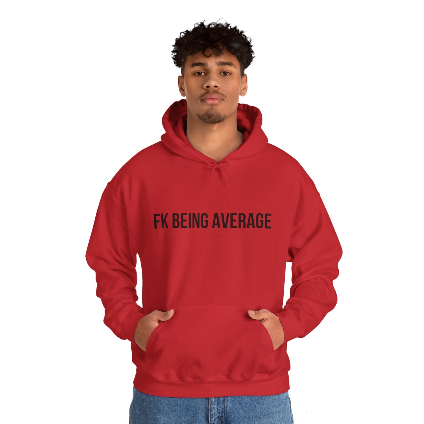 Unisex FKBEINGAVG™ Hooded Sweatshirt - Red / S - Hoodie