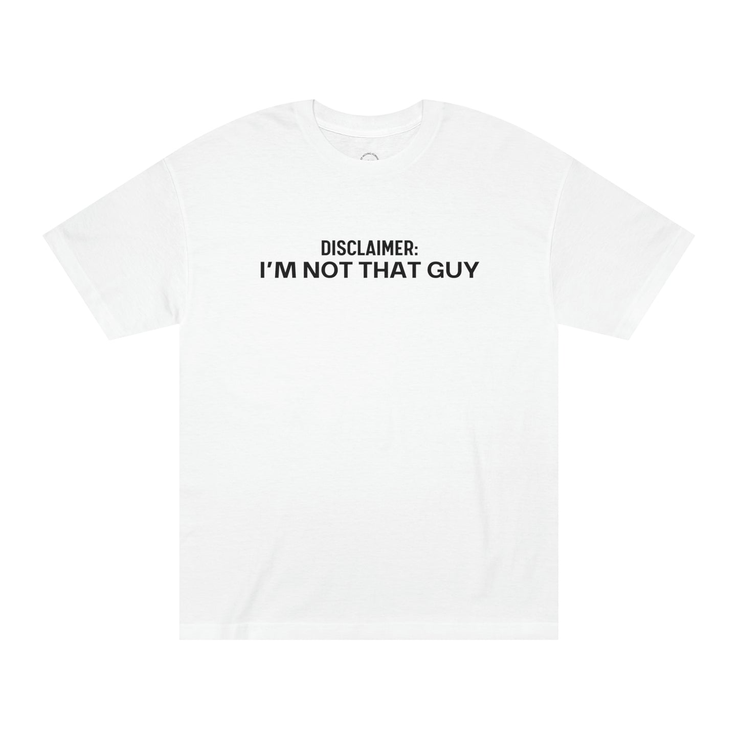 Disclaimer Tee - White / S - T-Shirt