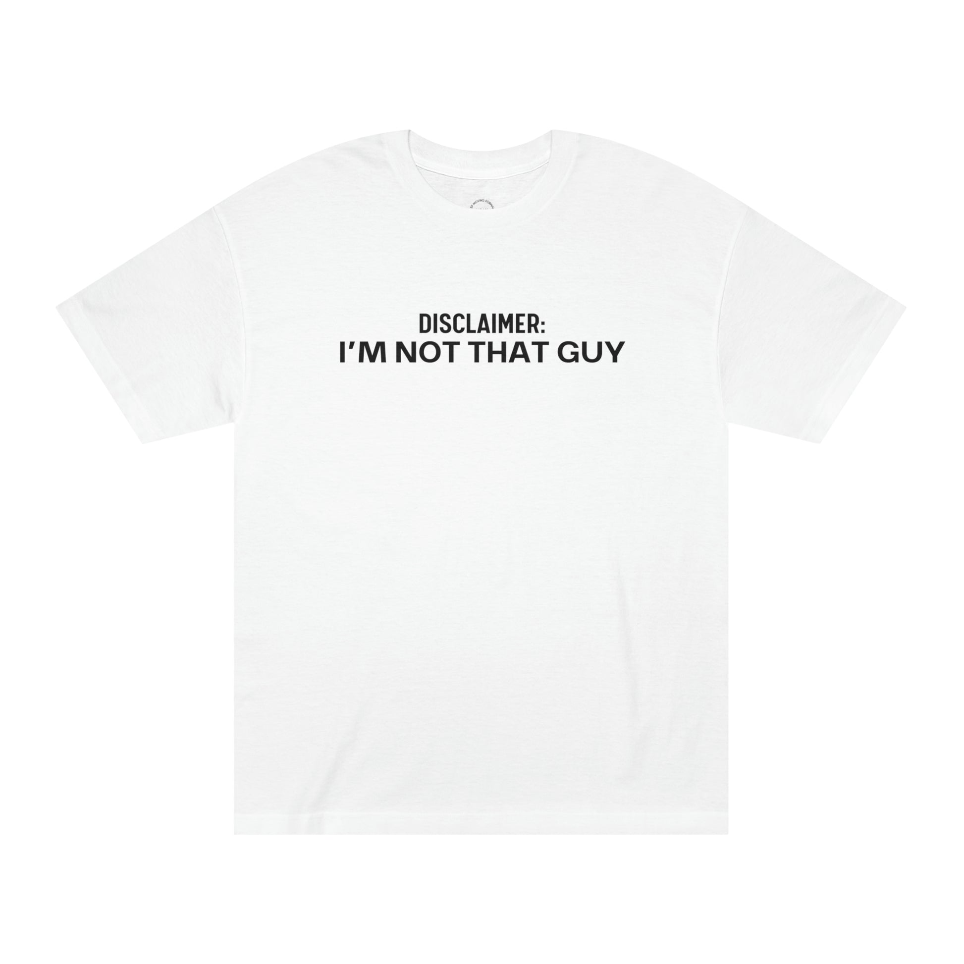 Disclaimer Tee - White / S - T-Shirt