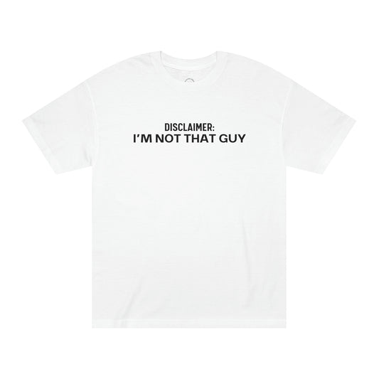 Disclaimer Tee - White / S - T-Shirt