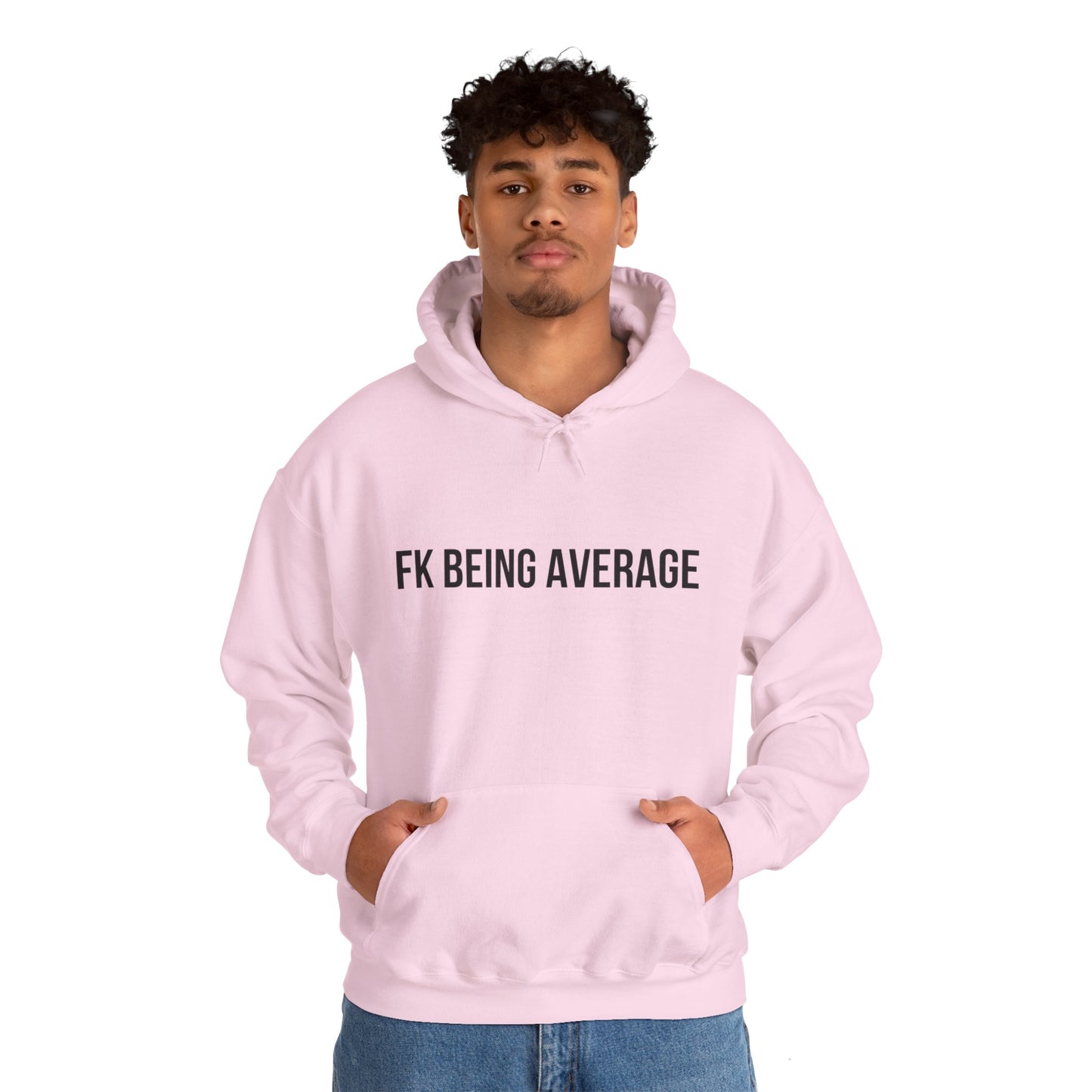Unisex FKBEINGAVG™ Hooded Sweatshirt - Light Pink / S - Hoodie