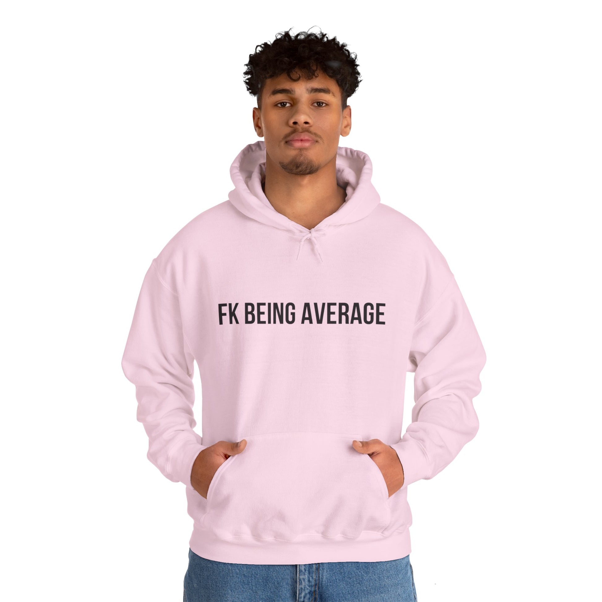 Unisex FKBEINGAVG™ Hooded Sweatshirt - Light Pink / S - Hoodie