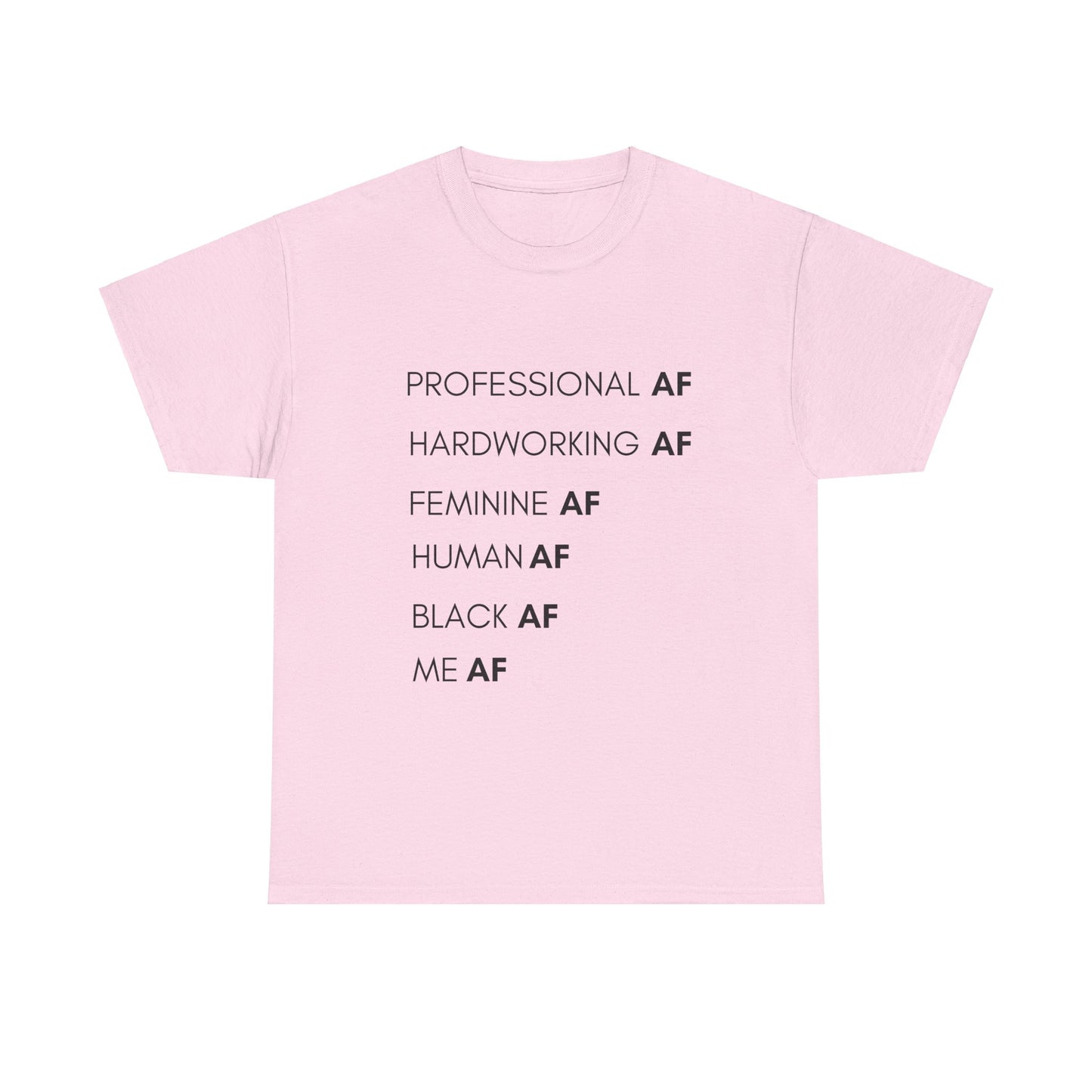 Black AF Tee - Light Pink / S - T-Shirt