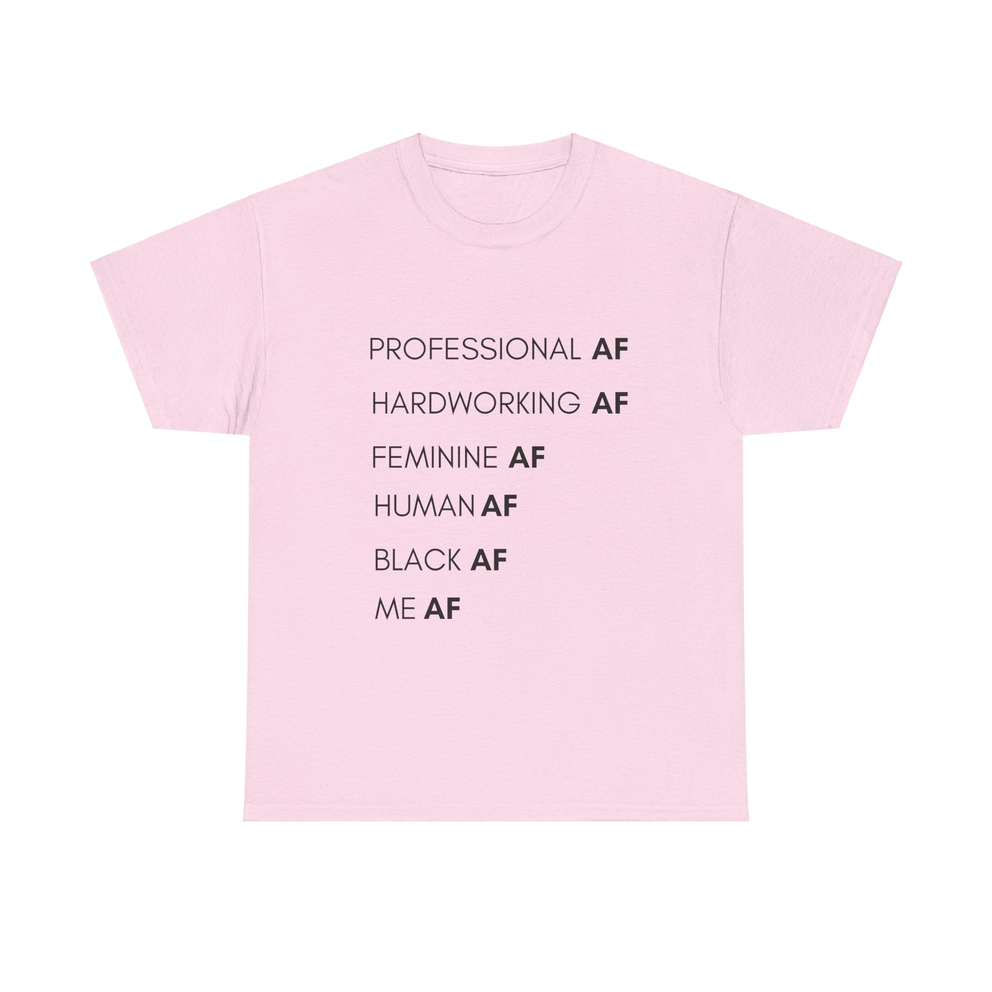 Black AF Tee - Light Pink / S - T-Shirt