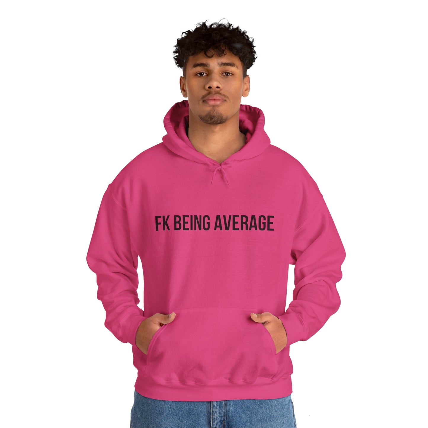 Unisex FKBEINGAVG™ Hooded Sweatshirt - Heliconia / S - Hoodie