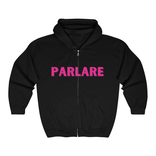 Parlare Pink Full Zip Hooded Sweatshirt - S / Black - Hoodie