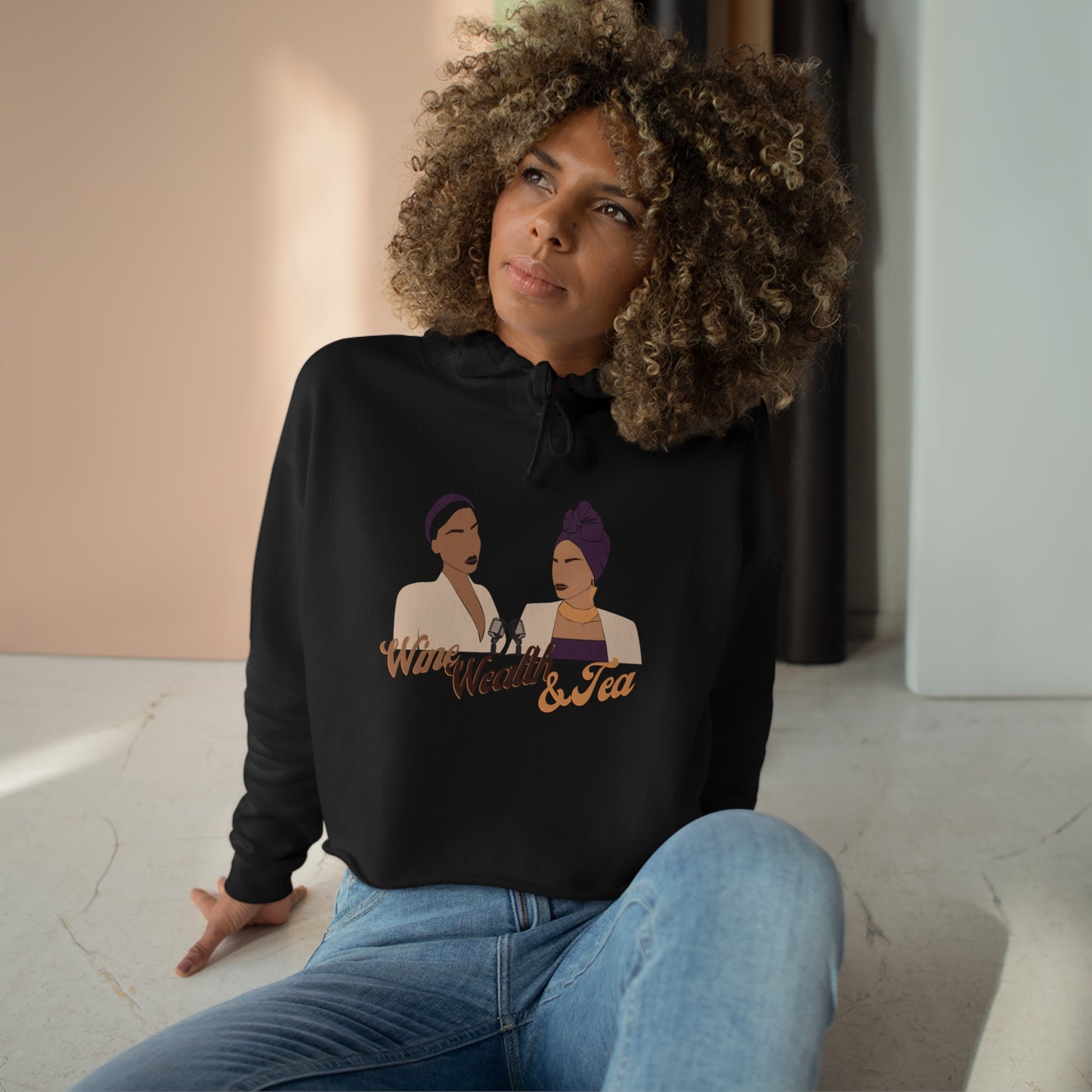 WWT Crop Hoodie - Black / XS - Hoodie