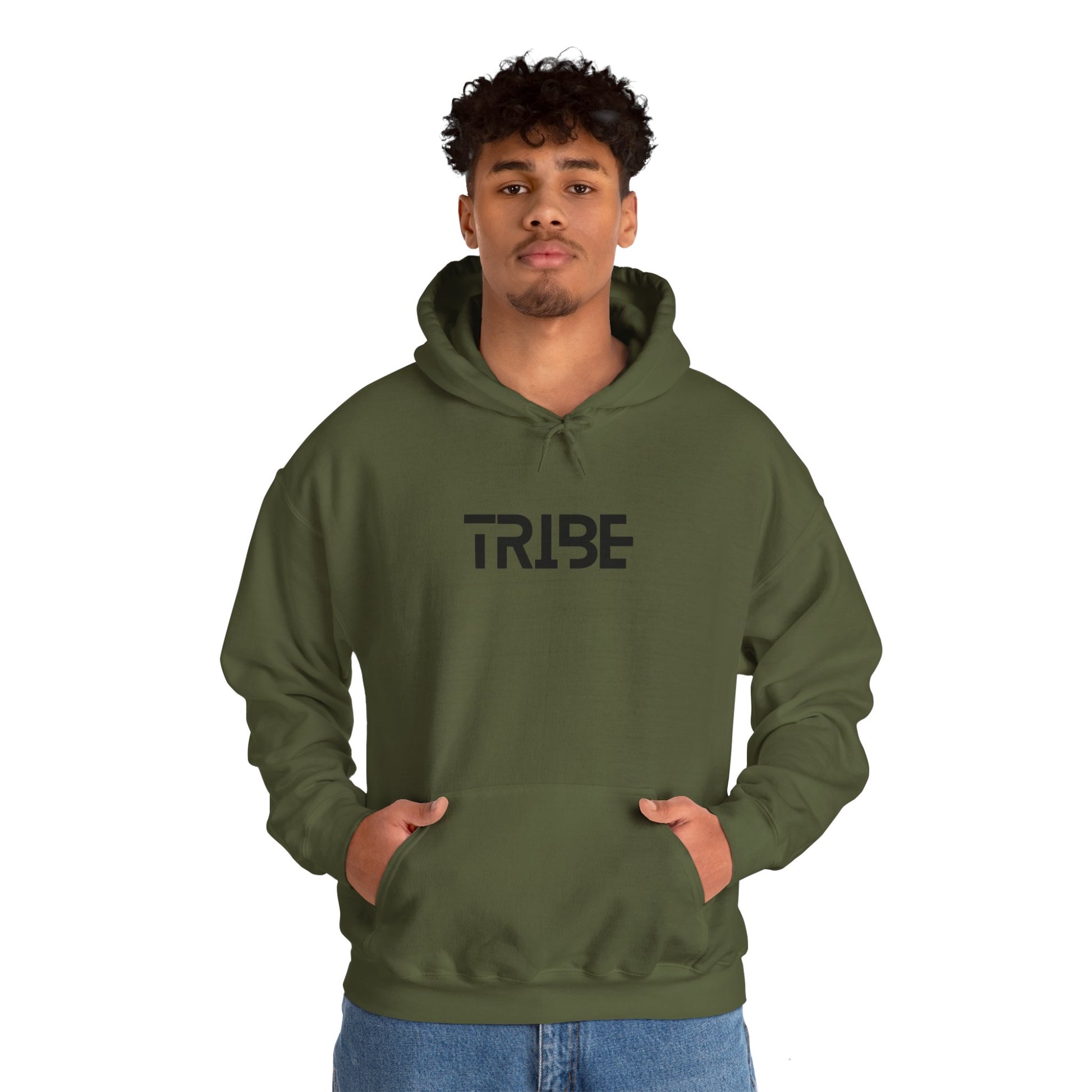 Unisex Tribe™ Hooded Sweatshirt - Military Green / S - Hoodie