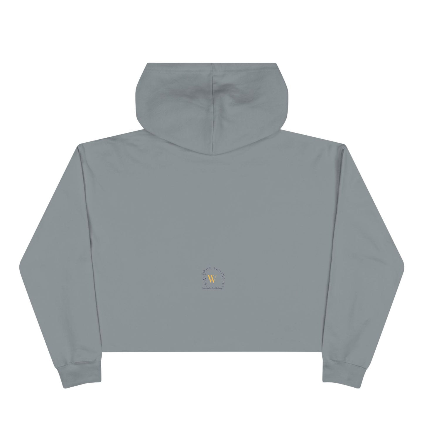 Podcast Host Crop Hoodie — Logo Graphic Pullover
